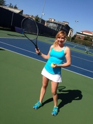 Kari Byron - Playing Tennis for Mythbusters 8/24/13