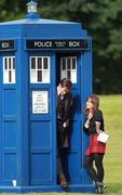 Jenna-Louise Coleman | filming the Dr Who Christmas special in Cardiff | 09.09.2013 **ADDS**