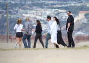 Kendall & Kylie Jenner - On set of a photoshoot in Malibu 4/07/2015
