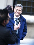 George Clooney - filming Money Monster in Wall Street, New York 4/11/2015