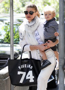 Fergie - Out with her son in Brentwood 04/17/2015