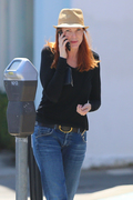 Marcia Cross - pick up a drink to-go in Brentwood 4/20/2015